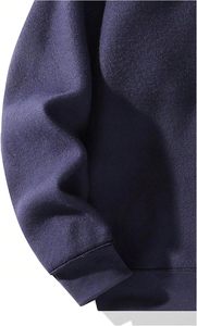 Sudadera con capucha y cremallera de un cuarto para hombre <span class=keywords><strong>ZY</strong></span>, personalizada, informal, de forro polar, manga larga, hombros caídos, holgada, de invierno, 100% algodón, color liso, antiencogimiento - Product Image 4