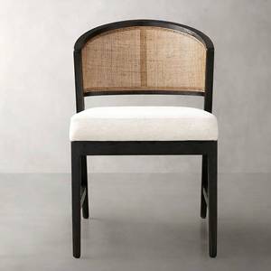 <span class=keywords><strong>Sedie</strong></span> in <span class=keywords><strong>Legno</strong></span> Stile Mid-Century Moderno con Schienale Imbottito per Sala da Pranzo - Product Image 4