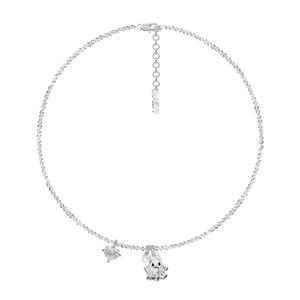 Collar de Diseño Exclusivo con un Solo Nudo para Mujer, Lujo Ligero, Plata de Ley 925, Cadena para Clavícula con Colgante de Sonrisa, Dijes de Moda - Product Image 5