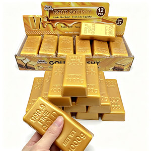 ของเล่นบีบ PU Slow Rebound Gold Brick Squishy น่ารัก บรรเทาความเครียด และของชำร่วยงานปาร์ตี้ - Product Image 6