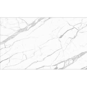 Grande dalle de verre cristallisé nano Carrara Phonic White pour crédences de douche, fonds de télévision et comptoirs 3000/2800x1600mm – Usage hôtelier - Product Image 1