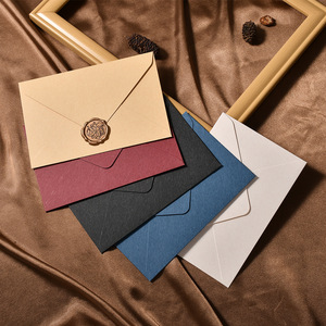 Vintage High-Grade Linen Texture Paper Stationery Wholesale Storage Letterhead Wallet <strong>Envelope</strong> Holiday Gift Postcard Greeting - Product Image 4