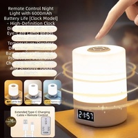 Lampe tactile LED Boyid, lampe de chevet moderne pour bébé, lampe d'ambiance pour dortoir, veilleuse ABS, fonctionne sur piles, rechargeable
