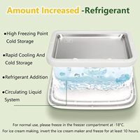 Kit de fabrication de glace roulée instantanée à faire soi-même en acier inoxydable 304, avec 2 spatules pour les slushies, le yaourt glacé