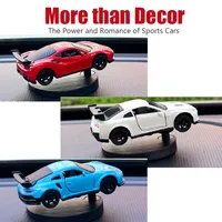 Modèle de voiture de drift en alliage pour tableau de bord, jouet décoratif pour intérieur de voiture, accessoire de course sportive, avec fonctions de balancement et de virage, design cool