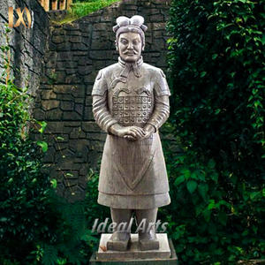 Ideal Arts vente en gros antique <span class=keywords><strong>chinois</strong></span> marbre sculpture <span class=keywords><strong>guerriers</strong></span> en terre cuite <span class=keywords><strong>statues</strong></span> de jardin à vendre - Product Image 1