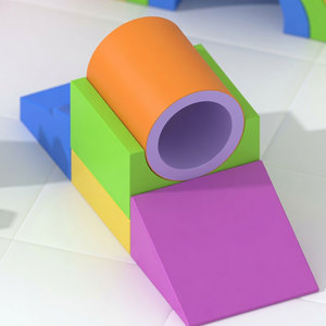 Juego de Parque Infantil Interior de Plástico Colorido con Arco de Escalada y Bloques para Área de Juegos para Niños - Product Image 2