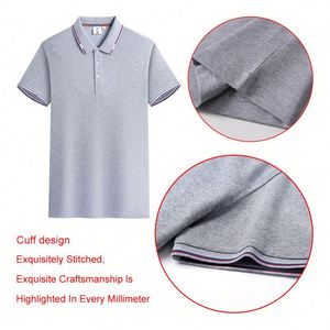 Design Men Polo Shirt Workwear Uniform Summer Light Smooth Breathable Short Sleeve Quick Dry Golf Shirt Custom Logo Pattern - Product Image 2