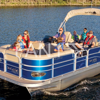 Plancher de fête en aluminium de luxe pour la pêche sur mesure mini passager ponton à deux étages bateaux restaurants en plastique cadre électrique