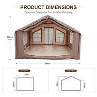 Tente Gonflable Géante pour Plage, Glamping, Cabane Extérieure Prête à l'Expédition, Haute Qualité, Randonnée, En Stock, Imperméable, Pliable
