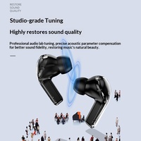 AirMAX pour écouteurs 5.0 intra-auriculaires à écran tactile avec annulation active du bruit (ANC), étanches, transparents, avec batterie