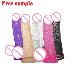 Consolador realista mágico colorido, consolador con sensación de tacto <span class=keywords><strong>Real</strong></span>, consolador de pene de goma, juguete sexual para adultos - Product Image 1