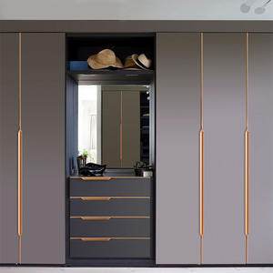 Высококачественная Минималистичная дверная ручка шкафа, круглая золотистая легкая Роскошная дверная ручка шкафа, металлическая ручка для шкафа из алюминиевого сплава - Product Image 3