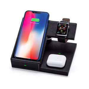 Soporte de <span class=keywords><strong>cargador</strong></span> inalámbrico universal 3 en 1, <span class=keywords><strong>cargador</strong></span> inalámbrico móvil rápido 10W para Airpod y Smartphone - Product Image 3