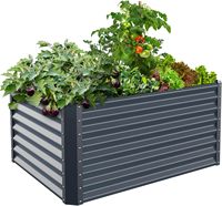 Kit de Jardinière Surélevée Écologique Land Guard, Rectangulaire, Grande, en Acier Galvanisé, Boîtes Multi-Styles pour Fleurs ou Légumes