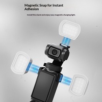 Lumière d'appoint magnétique pour les caméras d'action Osmo Pocket 3 - Design mini portable pliable extensible en silicone et plastique