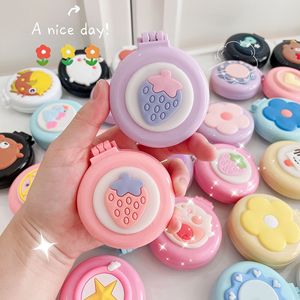 Bán Buôn Nhiều Màu Mini Gấp Du Lịch Pop-up Túi Khí Tóc Bàn Chải Phim Hoạt Hình Dễ Thương Vòng Túi Lược Với Gương - Product Image 4