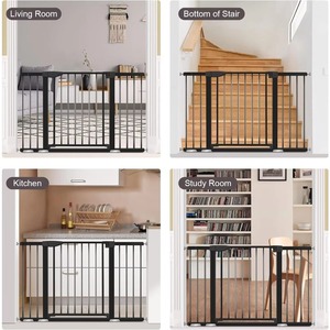 Auto Close Stainless Steel Pet Fence Easy Walk Thru Dog <strong>Gate</strong> for <strong>Puppy</strong> Safety <strong>Gate</strong> for House Doorway <strong>Stairs</strong> with Button Closure - Product Image 6