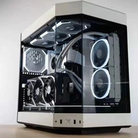 Boîtier PC complet personnalisé avec double verre trempé, double face, ventilations cubiques, compatible ATX