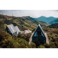 2025 Petite maison moderne en bois de style méditerranéen Villa de vacances de luxe en Floride facile à assembler avec chambres de jardin