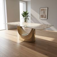 Nouvelles pieds de table de luxe en acier inoxydable poli sur mesure pour comptoirs en granit et marbre