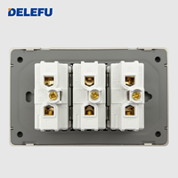 Prise standard brésilienne DELEFU type 118, panneau en or brossé, durable, 2 prises, type C, 2 ports, 10A/20A, charge rapide