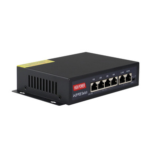 High Power 4+2 Port PoE <b>Switch</b> 52V Powered For <b>Network</b> Surveillance Cameras And Wireless APs - Product Image 2