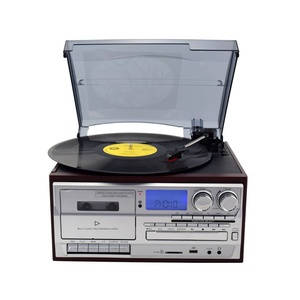 Giradischi Vintage per Vinili BT con Lettore CD Cassette USB e Radio FM/AM Retro Multifunzione per la Riproduzione di Musica Classica e Moderna - Product Image 1