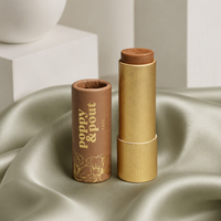 Tubes de baume à lèvres en papier kraft écologique personnalisés en gros, contenants cosmétiques en carton à poussoir, emballages de déodorant recyclables