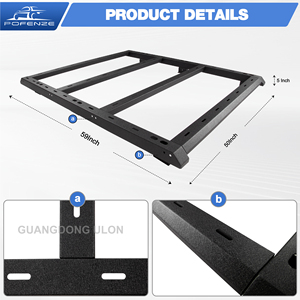 Precio de fábrica ULON 4X4 portaequipajes de acero todoterreno con barra transversal para camioneta portaequipajes de techo negro para Toyota Tacoma 2005 + - Product Image 2
