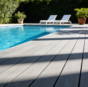 Tablas de composite WPC con revestimiento, impermeables, con sistema de clic, de grado de panel, con relieve, 40 WPC, precios de <span class=keywords><strong>tarima</strong></span> - Product Image 1