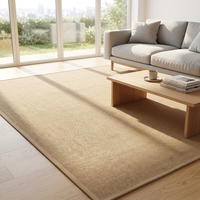 Tapis en sisal naturel tissé à la machine, à poils moyens, écologique, en rouleau, avec envers antidérapant pour salon et hôtel