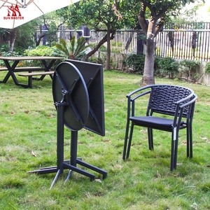 Muebles modernos para patio Barra alta de metal Mesa ajustable Terraza Café Restaurante Bistro Silla de <span class=keywords><strong>bar</strong></span> al aire libre y mesa plegable - Product Image 6