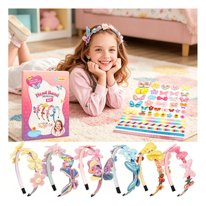 Kit de Fabrication de Bandeaux pour Cheveux pour Enfants, avec Étoiles Scintillantes, Nœuds Sirène, Fleurs en Mousse, Fournitures Artisanales, Coffret Cadeau Jouet - Product Image 2