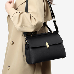 Women's <b>Top</b> Handle Handbags Single Shoulder Satchel Bag PU Leather Crossbody Bag Women Leather Shoulder Bag - Product Image 2