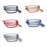 TR90 lunettes pliantes économiques lunettes de lecture pliantes avec étui PC Transparent noir pliable étui à lunettes de lecture boîte