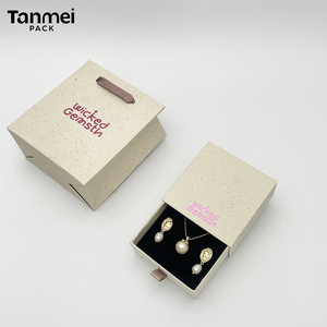 Caja de Embalaje de Joyería con Logotipo Personalizado, Caja de Regalo Pequeña de Cartón con Cajón para Anillo, Collar, Pendientes, Pulsera, Colgante - Product Image 5