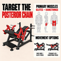 Machine multi-fonctions pour gluteus et ischio-jambiers, idéale pour les salles de sport commerciales, avec entraînement isolé ou simultané des gluteus et des ischio-jambiers