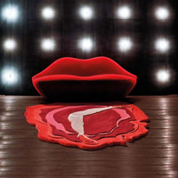 Tapis en laine rouge uni contemporain, fait main, tufté, forme ovale moderne, adapté aux animaux domestiques, antidérapant, à poils longs, pour salon.