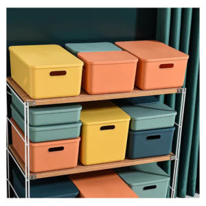 Storage & Organization Thickened Material Storage Boxes Storage Container Colorful Plastic 2023Hot Sale Home Logo Multifunction