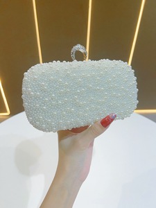 2026 Women Evening <strong>Handbags</strong> Noble Beaded Clutch Purse Wedding Party Chain Purses <strong>Small</strong> Purse Elegant <strong>White</strong> Pearl Party <strong>Handbags</strong> - Product Image 4