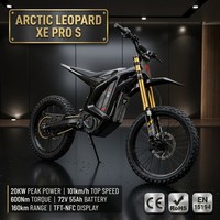 Moto électrique XE Pro S Enduro Arctic Leopard 72V 20KW 600Nm 100km/h Suspension KKE Application NFC Vente en gros pour adultes 2026