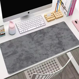 Alfombrillas de ratón para juegos grandes, personalizadas, XXL, color gris cemento, impermeables, con borde cosido, alfombrilla grande para escritorio, alfombrilla para ratón de computadora, gris - Product Image 2