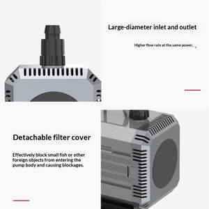 Hoogdebiet ultra-stille amfibische waterpomp, grote inlaatopening, keramische as voor aquaria & vijvers - Product Image 5