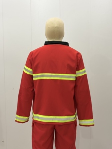 Costume de <span class=keywords><strong>pompier</strong></span> pour couple <span class=keywords><strong>adulte</strong></span> avec bandes réfléchissantes, combinaison en polyester pour fête d'Halloween, cosplay - Product Image 3