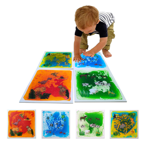 Tapis sensoriel antidérapant en PVC 3D, carrelage de sol liquide interactif en PVC, équipement pour développer les capacités motrices, tapis pour enfants autistes, jouets - Product Image 5