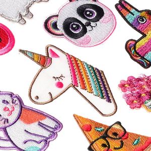 Patch thermocollant brodé motif mignon de dinosaure, bouteille à souhait, alpaga, chat, panda, pizza, licorne pour la décoration de vêtements - Product Image 3