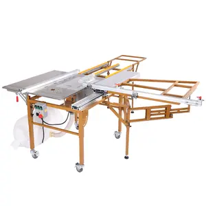 Juzhiyuan serra de mesa deslizante, JT-9BX serra de mesa carpintaria multifuncional máquina de corte de madeira serra de mesa deslizante