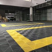 Dalle de sol pour garage, atelier de lavage de voitures, carrelage de garage à emboîtement en PP, pont 40*40*1.8cm, antidérapant pour magasin de détail de voitures
