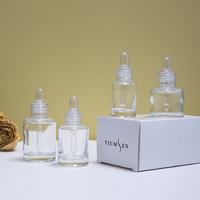 Nouvelle conception, échantillon gratuit, huile essentielle pour soins de la peau, flacons compte-gouttes en verre transparent vides de 5 ml, 10 ml, 15 ml, 20 ml, 30 ml